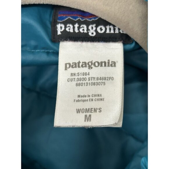 PATAGONIA Women’s Medium Down Puffer Jacket BlueFull Zip Lightweight Coat 8468F0 - Picture 3 of 16